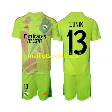 Maillot de Foot Real Madrid Lunin 13 Gardien Enfant Quatrième 2024/25
